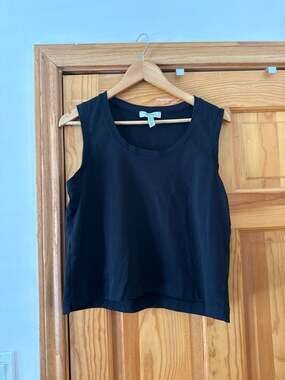 SPANX Sunshine 100% Cotton Tank Top in Black